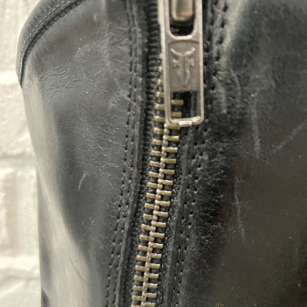 Frye Black Leather Over-the-Knee Riding Boots - Picture 13 of 14